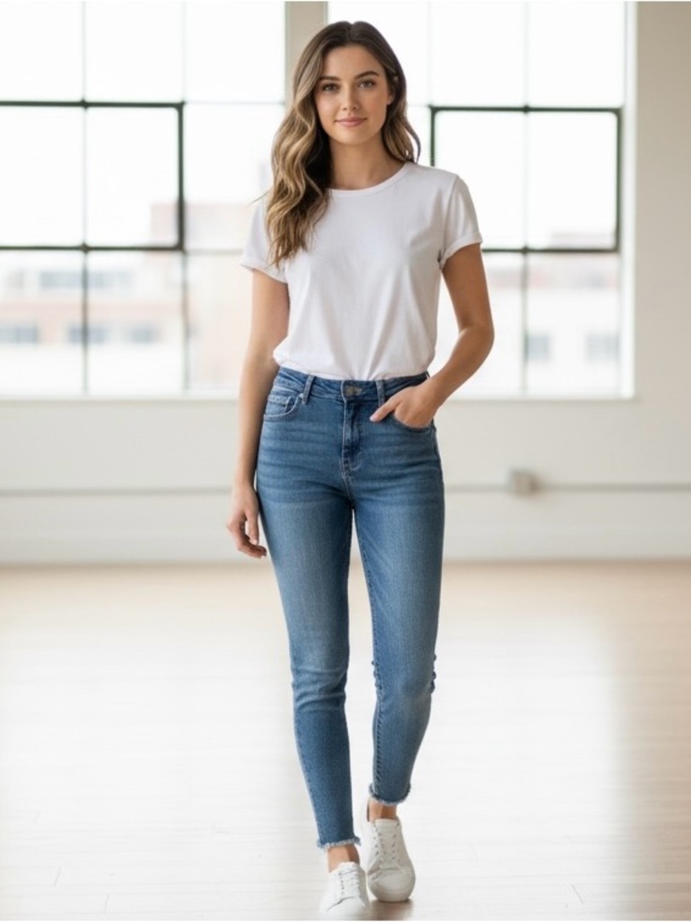 Articles of Society Women’s Blue High Rise Straight Leg Jeans Size 28